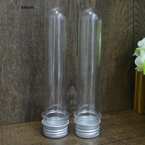 25pcs PLASTIC TEST TUBES METAL SCREW Wedding Bomboniere party Lollies 40ml