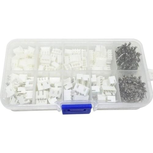 250pcs/lot 50Sets/box kit 2.54mm XH2.54 2p 3p 4 pin Connector plug + straight needle + terminal socket Header wire Adaptor Y A