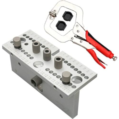 3-in-1 2-in-1 Woodworking Doweling Jig Kit Furniture Fast Connecting Adjustable Drilling Guide Puncher Locator Carpentry Tools