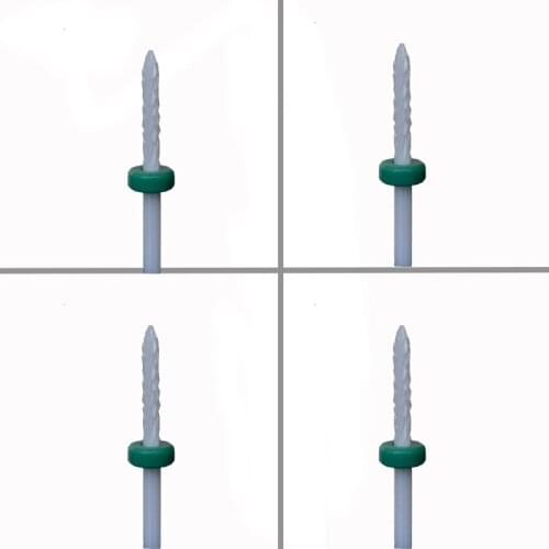 4pcs White Ceramic Nail Drill Bit - Under Nail Cleaner Bit -C