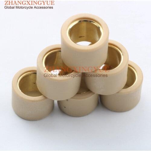 6PC Variator Weights Round 21x17mm 13g for PIAGGIO 300 Beverly Carnaby Cruiser Mp3 Vespa Gts Super X7 Evo Ie Eu3 300cc