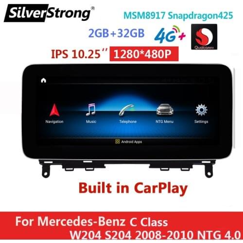 IPS Android Car Multimedia GPS Navigation Player For Mercedes Benz C Class W204 S204 2008 2009 2010 NTG 4.0