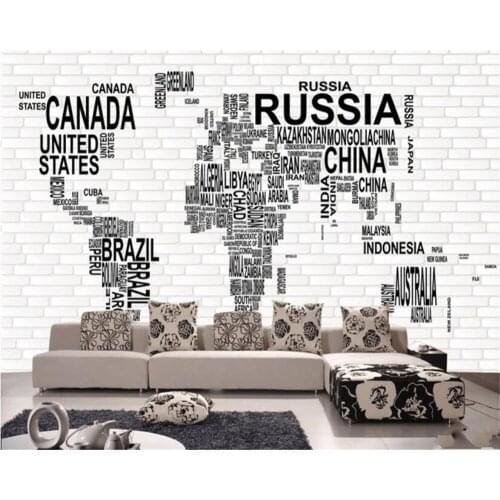 Beibehang Custom wallpaper interior murals creative English letters fashion pattern TV background wall Papel de parede