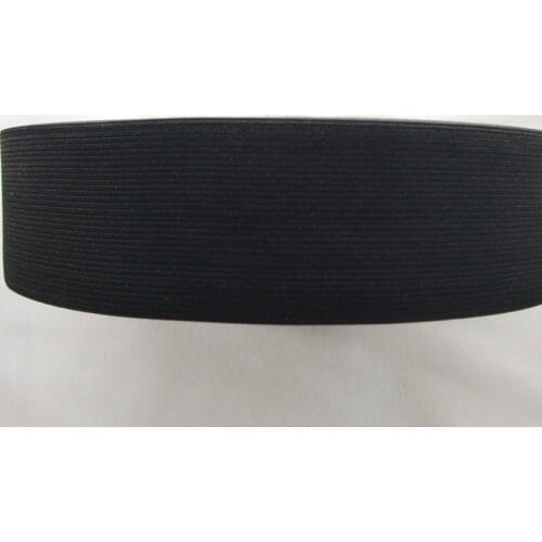 Free shipping 3yards/lot black 2 inch width elastic webbing trim 1mm thickness