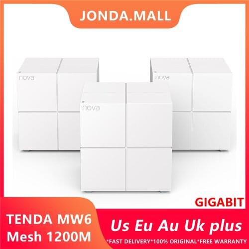 Tenda MW6 Nova Wireless Wifi Router Gigabit router 11AC Dual Band 2.4Ghz/5.0Ghz Wifi Repeater Mesh WiFi System APP Remote Manage
