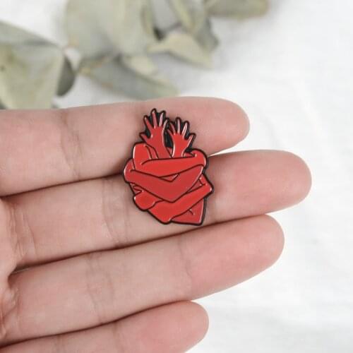 Heart Pin Human Heart Enamel pin Anatomical Heart Lapel pin Denim jackets Badges Backpack Pins up Accessories