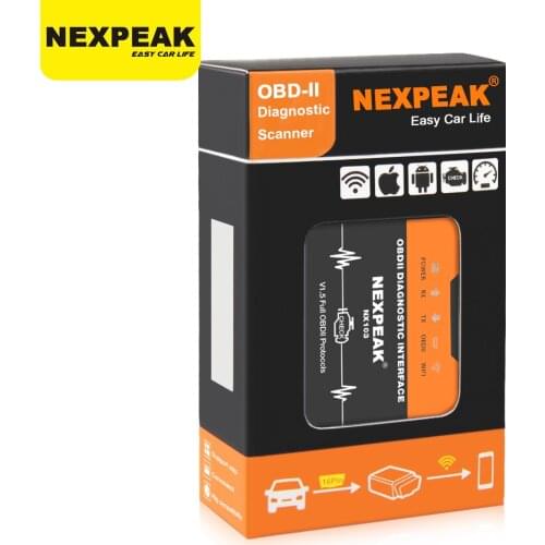 NEXPEAK NX103 ELM327 V1.5 OBD2 Scanner PIC18F25K80 Wifi ELM 327 OBD Car Diagnostic Tool For Android /IOS/PC PK Icar2 Code Reader