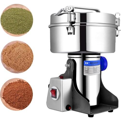 Crusher Coffee Grinder 4500G 4500W Medicine Flour Powder 430 Stainless Steel Commercial Powder Crusher High Speed Intelligent