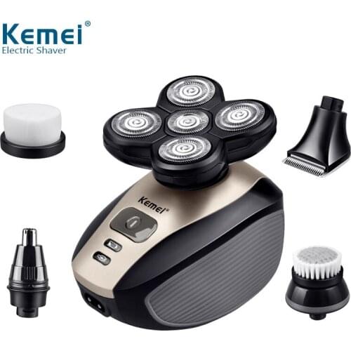 Kemei Shaver 5D Electric Razor Shaver 5 in 1 Men Hair Nose Trimmer Face Beard Cleaning hair clipper bareheaded shaving machine
