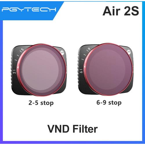 PGYTECH DJI Air 2S VND Filter 2- 5 6-9 stop Professional Accessories for Mavic Air 2S Quick-release Camera Variable Lens Filter
