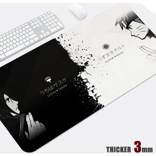 Narutoed Ninjas Mouse Pad Gamer Office Desk Mat Anime Computer Laptop Large Natural Rubber XXL Pad Package Edge 3mm