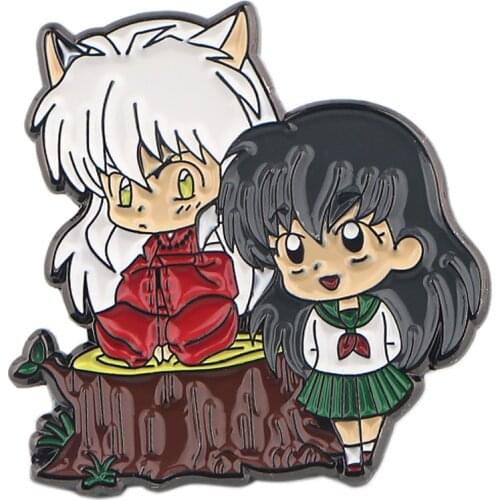 K2524 Couple Metal Enamel Pins Cartoon Brooches Lapel Pin Shirt Bag Cute Badges Jewelry Gift Fans Friends