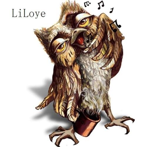 LI LOYE Full Square Diamond 5D DIY Diamond Painting Singing Owl Embroidery Kits Cross Stitch Rhinestone Mosaic Decorative FZ340
