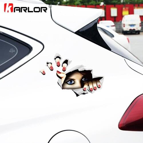 3D Voyeur Girl Car Stickers Decals Reflective Decoration Stickers thriller Auto Trunk Door Motorcycle Car-Styling Accessories