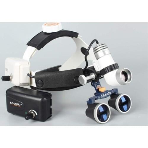 2.5/3.5X Dental Loupes Binocular Magnifier+Surgical Medical Headlight LED 3W Headlamp Head Light Lamp Plastic Surgery Pets