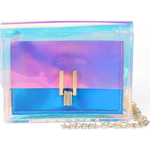 New Fashion Ladies Pvc Handbag Jelly Shoulder Bag Cheap Clear Designer Purses Handbags for Women Crossbody Bags /DSFC005