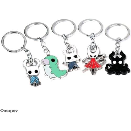 New Hollow Knight Alloy Keychain Personality Accessories Cartoon Keyring Jewelery