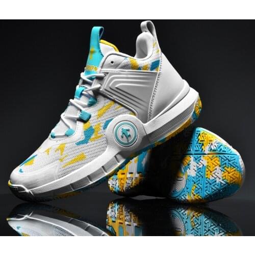 New White Mens Basketball Shoes Non-slip Cushioning Breathable Sport Shoes Gym Training Large Size Teenagers Zapatillas Hombre