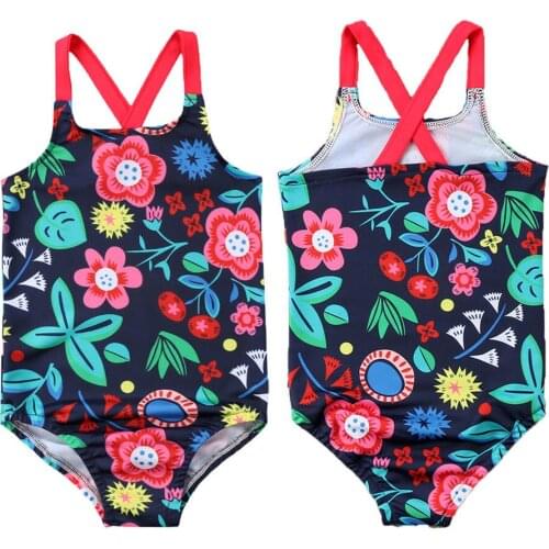 6M-5Y Baby Girl Fashion Floral Printed Swimsuit Swimwear Infant Toddler Kids Summer Beach Bikini Tankini Bathing Suit Beachwear