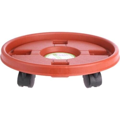 J2HA Plastic Plant Flower Pot Bottom Stand Trolley Portable Planter Tray With Wheels
