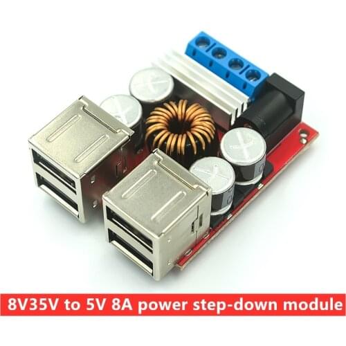 8V35V to 5V 8A power step-down module 4 port USB output Android Apple mobile phone car charger