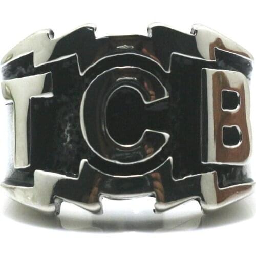 Size 7 to Size 15 Mens Boys 316L Stainless TCB Biker Ring
