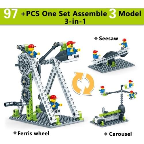 3 in 1 Technic Brick Compatible Major Brand Toys Island Building Block Road Track Classic Collections