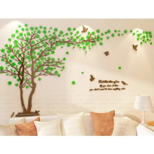 Lovers Tree Crystal Three-dimensional Wall Stickers Living Room Tv Sofa Wall Decoration DIY Wall Stickers Home Decor