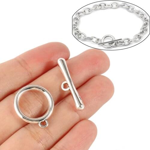 Toggle Clasp Hooks Buckle Connector Accessories OT Clasp Tibetan Silver For Handmade Wristband Choker Jewelry Making Findings
