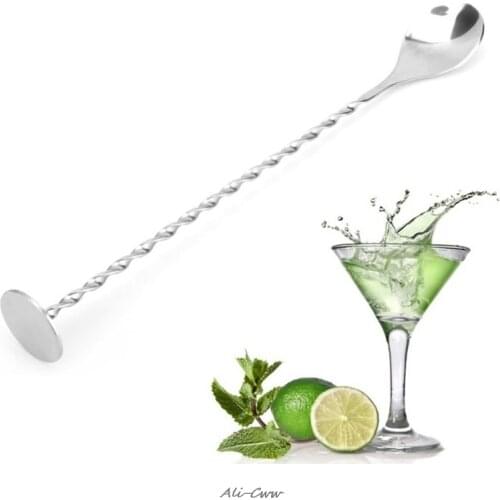 1Pc Stainless Steel Cocktail Stirrer Bar Puddler Martini Stirring Spoon Dropping Shipping