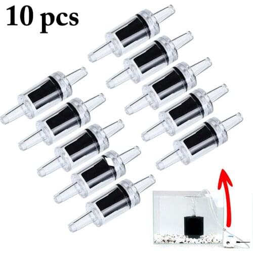 10pcs Fish Tank Tools Air Pump Stop Water One Way Aquarium Fish Tank Air Check Valves Water Check Valve Aquarium Accessories