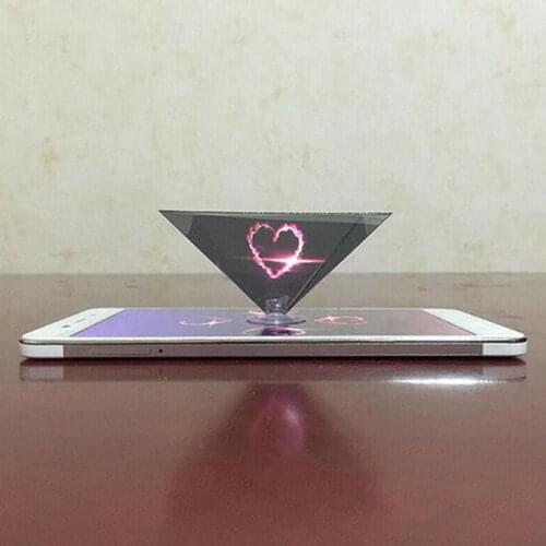 4Pcs Universal 3D Holo Box Holographic Projector Smartphone Advertise Showcase Mobile Hologram Box Pyramid Display Tablet P L7P8