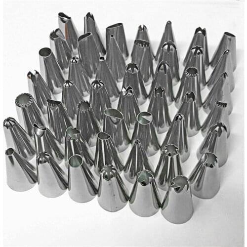 48pcs Stainless Steel Complete Cake Decorating Nozzle Sets Cream Pastry Icing Piping Tool Fondant Confectionery Tip