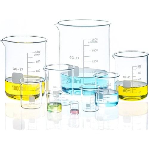 Laboratory Supplies Chemical Beakers Laboratory Glass Beakers Glass 250 ml Glass Beakers 2000 ml Capacity