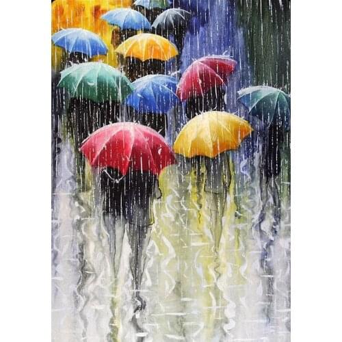 DIY 5D Diamond Cross stitch Embroidery Rain Umbrella Diamond Embroidery Mosaic Full Diamond Decoration Painting