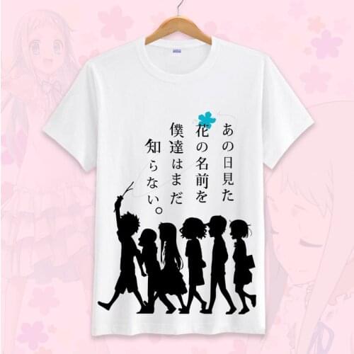 Anohana Cotton Anime Printed Men T shirt Fashion Cool Plus Size Womens Tshirt Casual t-shirt