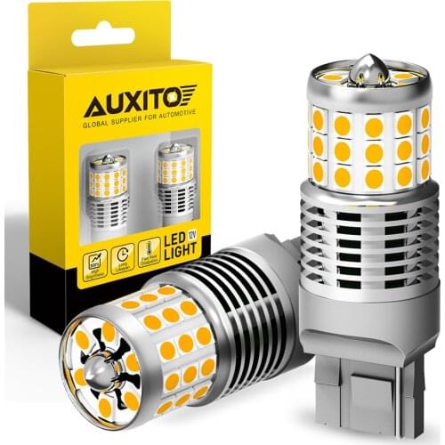 AUXITO 2Pcs Canbus Indicator Lamps S25 1156 Ba15S Bau15s W21W WY21W LED Turn Signal Light for Toyota Hyundai Nissan Honda Lexus
