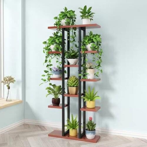 Flower shelf home multi-storey indoor space wrought iron flower stand multi-layer living room balcony pot