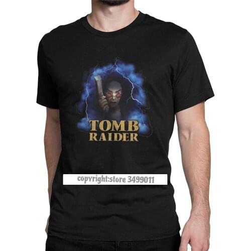 Awesome Chronicles Tee Shirt Men Round Neck Cotton Tshirt Lara Croft Adventer Game Tee Shirt Harajuku Tops
