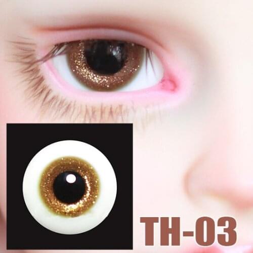 G10-121 children toy bjd sd 1/3 msd 1/4 1/6 dolls props Accessoriess eyesball 14.16mm Shining black pupil glass eyes shining go
