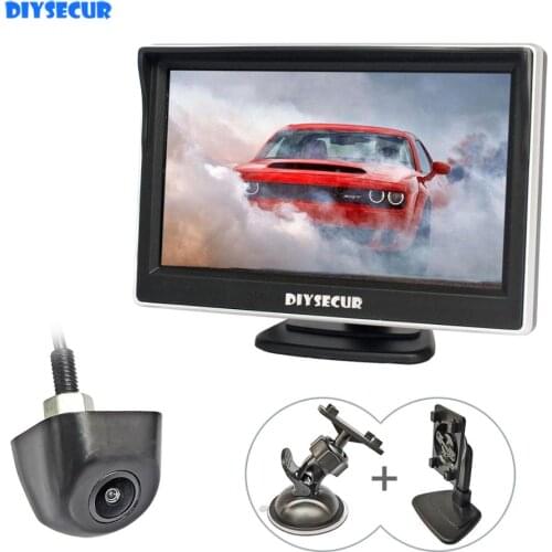 DIYSECUR 5" IPS AHD Monitor 1920*1080P HD 170 Degree Starlight Night Vision Backup Camera Vehicle Reverse for Car SUV MPV RV