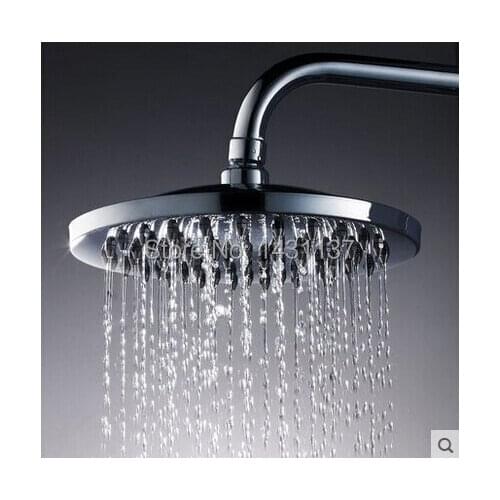 Total brass 8 Inch round Chrome plating rainfall bathroom Top Shower Head faucet accessories