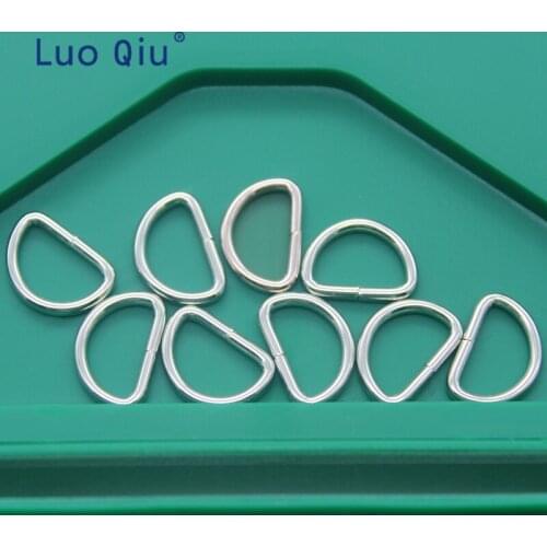 Luo Qiu (500 pieces/lot) Silvery 12mm D ring metal buckles Garment Accessories bags buckle Luggage hardware materials