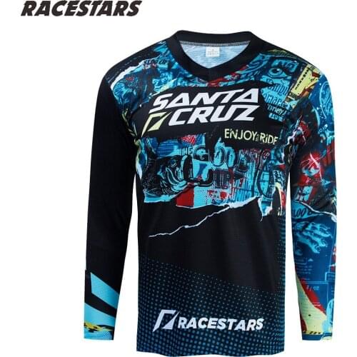 2022 New SANTA CRUZ Motocross Jersey Bicycle BMX Mountain Downhill Bike Long Sleeve Enduro Racing Shirts Cycling Jerseys DH MTB