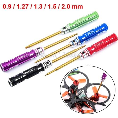 5PCS/Lot Hex Screwdriver Tool Kit 0.9/1.27/1.3/1.5/2.0mm Screw Driver Tools Kit For RC Helicopter Drone Aircraft Model Repair