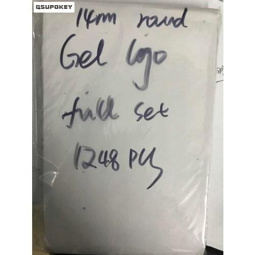 QSUPOKEY 14mm Car Key Shell Gel Sticker logo 1248pcs full set inclueded in full car type