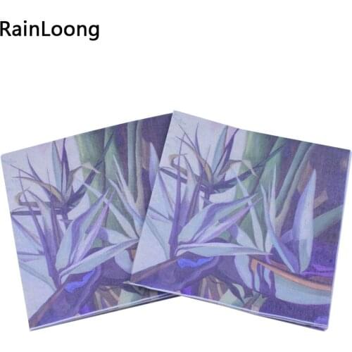 [RainLoong] Printed Flower Paper Napkins Flower For Party Decoration Tissue Decoupage Servilleta 33*33cm 1 pack (20pcs/pack)