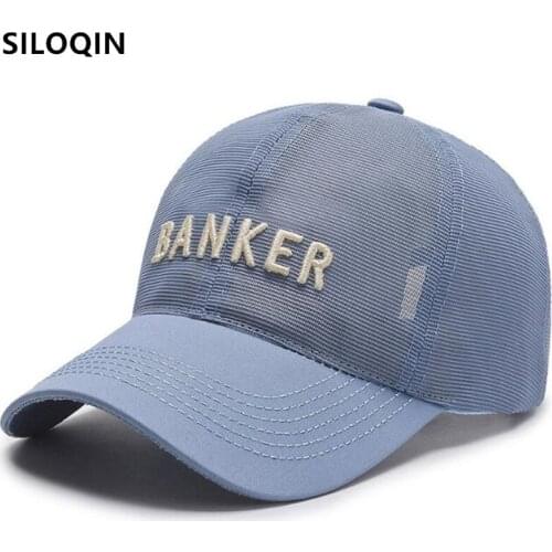 SILOQIN Summer Womens Hat Adjustable Size Mens Breathable Mesh Baseball Cap Casual Sports Caps Snapback Cap Bone Fishing Caps