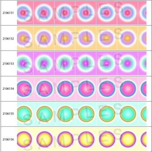 Folding Flowers Printed Dots Rainbow Grosgrain Ribbon 5Yards for DIY Hair Bow Handmade Material Headdress