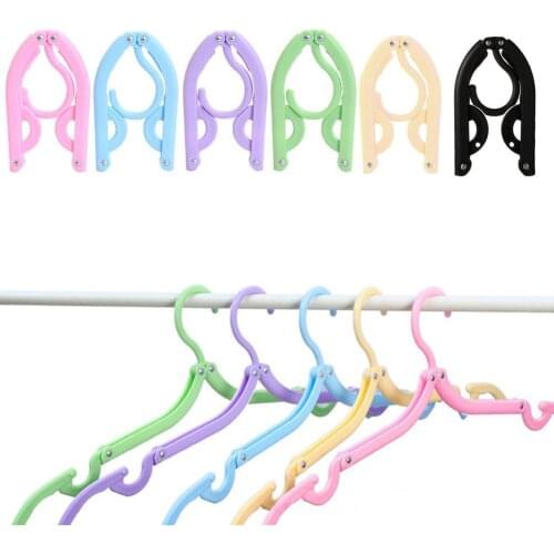 New Folding Hangers Portable Outdoor Non-slip Hanger Cloth Storage Hanger Travel Towel Clothespin Closet Organizer Portable A4C3